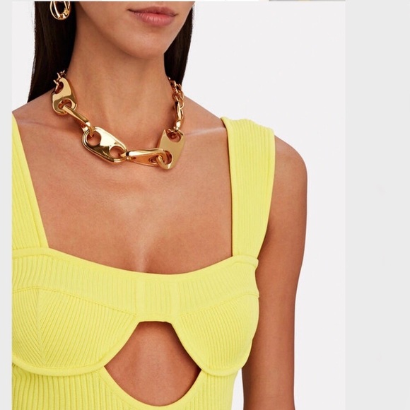 AKNVAS Fezco Rib Knit Tank Yellow Size Small NWT - Picture 3 of 11